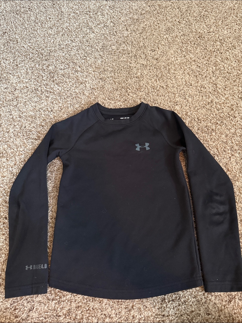 Under Armour Black Long Sleeve Kids' Performance Top